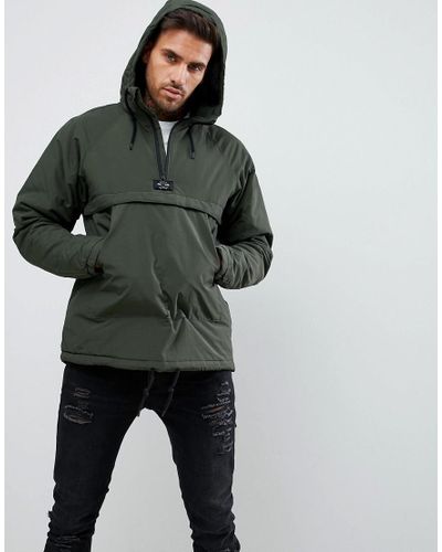 pull&bear half zip padded jacket