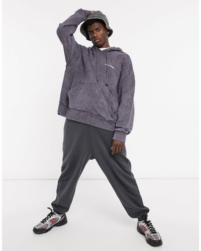 Collusion Cotton Oversized Hoodie in Grey (Gray) for Men - Lyst