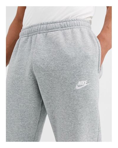nike club cuffed sweatpants in black