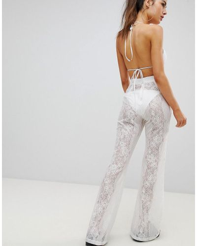 lace cover up pants