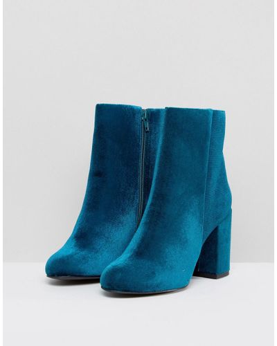 teal ankle boots