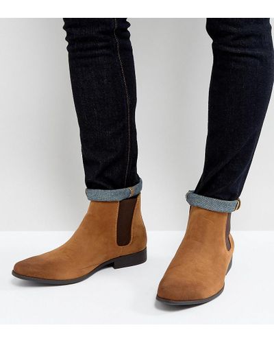 wide fit suede chelsea boots