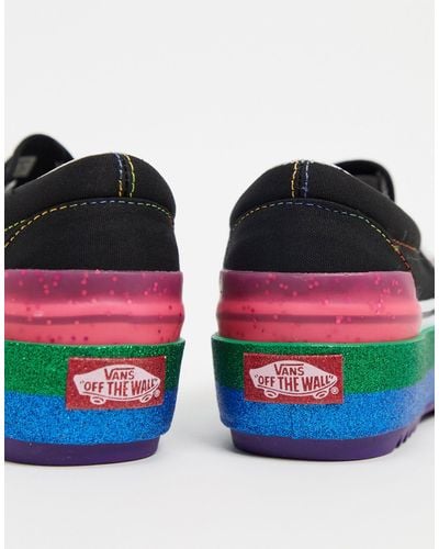 glitter stacked vans