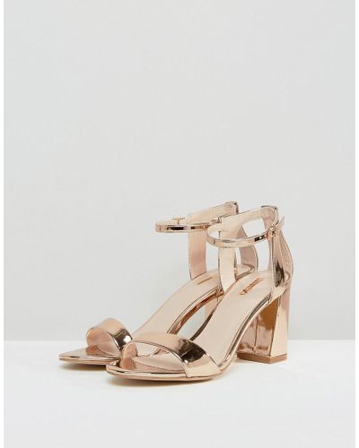 Carvela Kurt Geiger Leather Rose Gold 