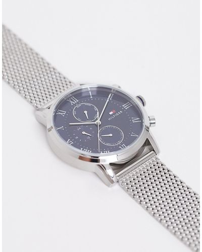 Tommy Hilfiger 1791398 Kane Mesh Watch in Silver (Metallic) for Men - Lyst