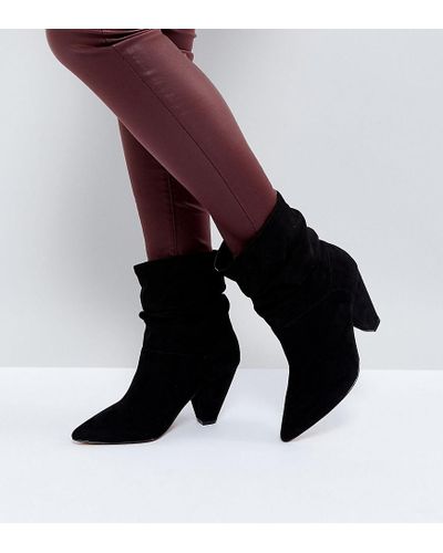 wide width slouch booties