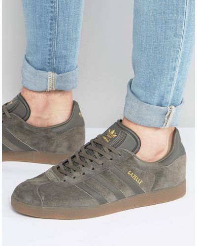 adidas Originals Suede Gazelle Sneakers In Gray Bb2754 for Men - Lyst