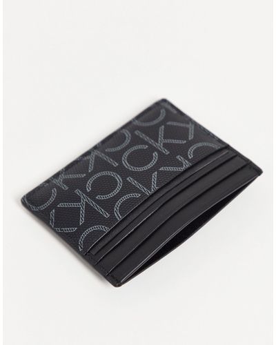 Calvin Klein Leather Cardholder in Black for Men | Lyst