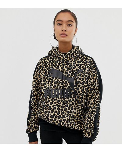 leopard print puma hoodie