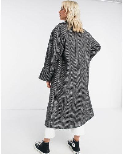 long herringbone coat
