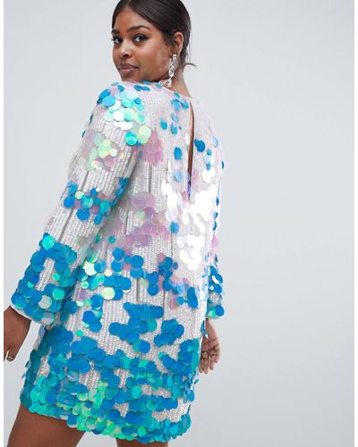 green sequin shift dress