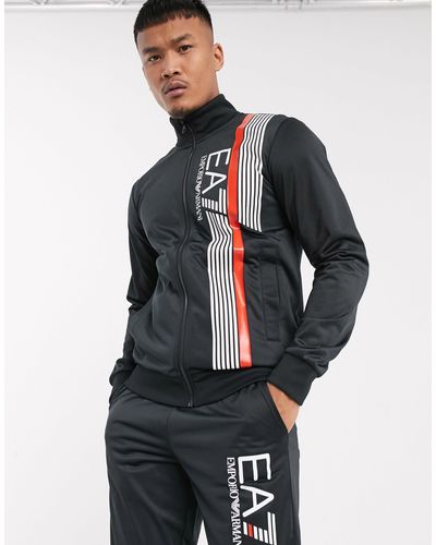 armani tracksuit moletom com capuz