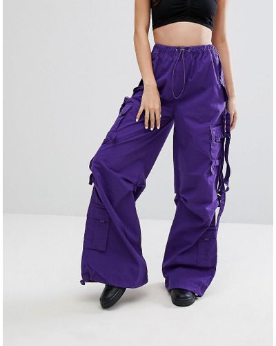 synthetic cargo pants
