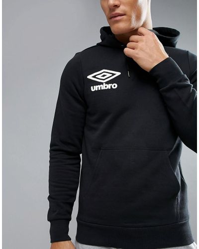 Umbro Cotton Logo Hoodie in Black for Men | Lyst