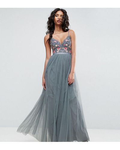 needle and thread grey dress