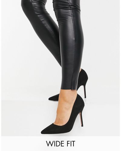ASOS Phoenix - Puntige Pumps Met Hoge Hak En Brede Pasvorm in het Zwart -  Lyst