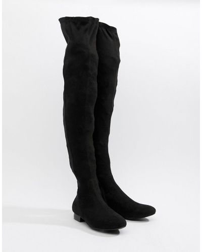 elastic knee high boots
