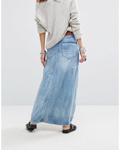 maxi blue jeans