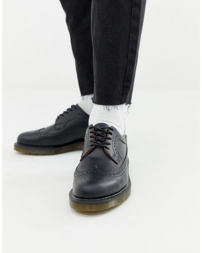 Dr. Martens Leather 3989 Brogues In Black for Men | Lyst