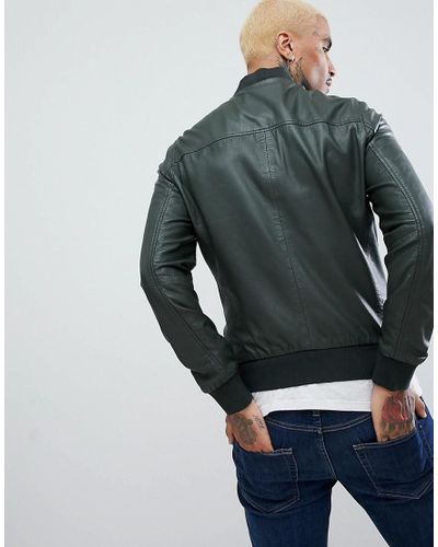 forest green leather jacket