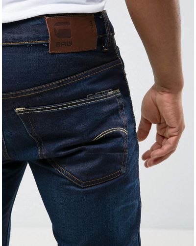 G-Star RAW Denim Jeans 3301 Straight Fit Hydrite Dark Aged in Blue for Men  | Lyst UK