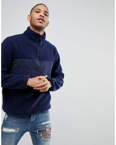 half zip teddy jacket