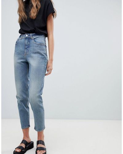 Cheap Monday Denim Donna High Rise Mom Jeans in Blue - Lyst