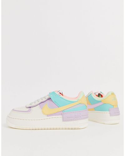 Zapatillas en tono pastel Air Force 1 Shadow Nike de Caucho de color Azul |  Lyst