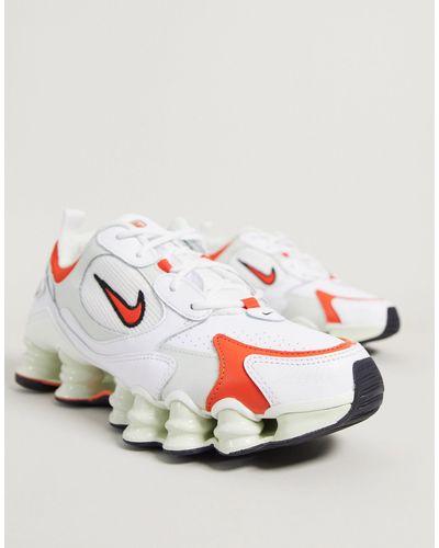 Zapatillas en blanco y naranja Shox TL Nova Nike de Tejido sintético de  color Blanco | Lyst