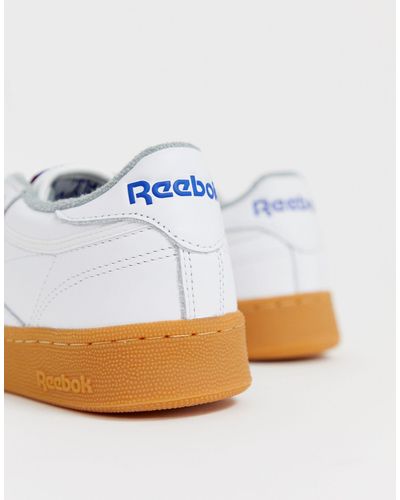 white reebok shoes gum sole