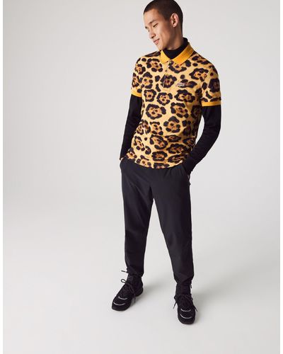 lacoste leopard print polo