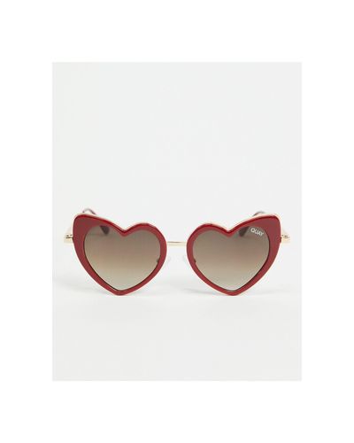 Quay Quay Love That Womens Heart Shaped Sunglasses In Red Lyst Quay Quay Love That Womens Heart Shaped Sunglasses In Red Lyst