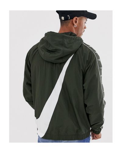 nike logo taping overhead jacket