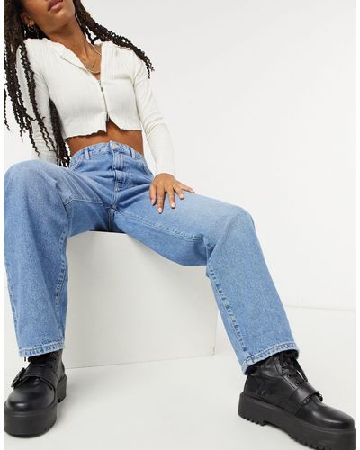 Bershka Denim – weite jeans im stil der 90er jahre in Blau | Lyst AT