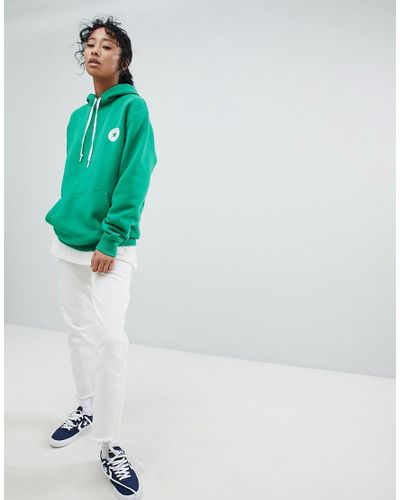 Converse Chuck Patch Graphic Hoodie In Green - Lyst