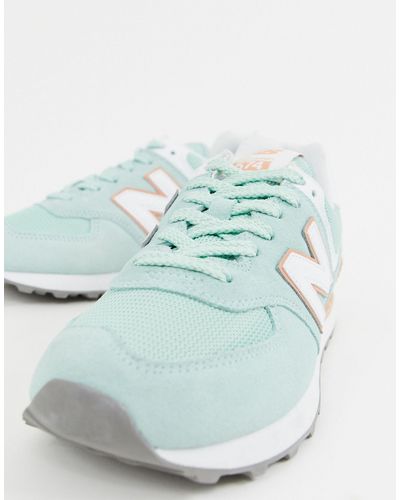 New Balance Rubber 574 V2 Pastel Mint Sneakers in Green | Lyst