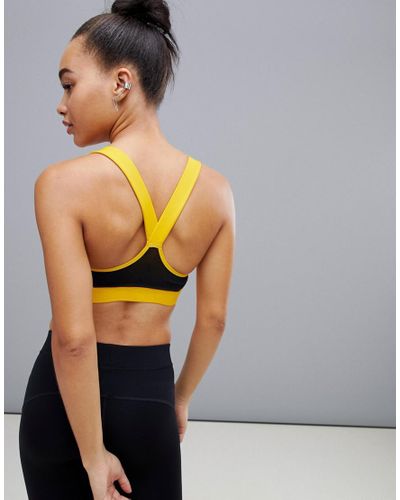 Ivy Park Synthetic Logo Mesh Back Sports Bra in Yellow - Lyst