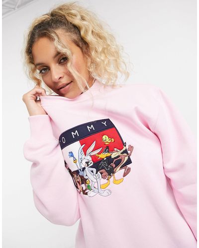 Tommy Hilfiger Denim X Looney Tunes – Sweatshirt in Pink - Lyst