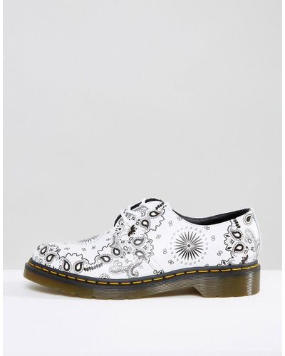 Dr. Martens Leather 1461 Bandana Print 3 Eye Shoes in White for Men - Lyst