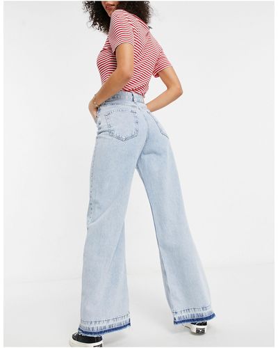 Stradivarius Denim Tall Super Wide Leg Jeans in Blue | Lyst