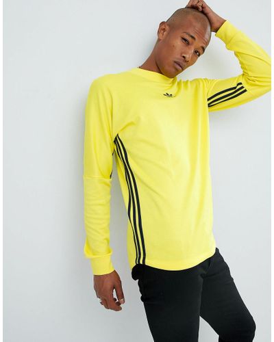 adidas Originals Authentic Long Sleeve Top In Yellow Dj2869 for 