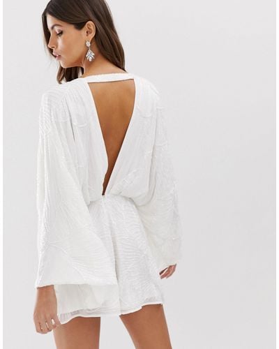 asos white playsuit