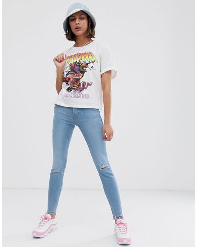 Bershka Denim Push Up Jeans in Blue | Lyst