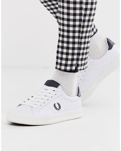 fred perry b721 leather white