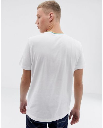 Lacoste Cotton Tipped Ringer T-shirt in White for Men - Lyst