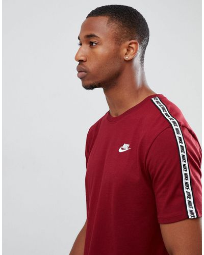 T-shirt avec bandes logo - AR4915-677 Nike pour homme en coloris Rouge -  Lyst