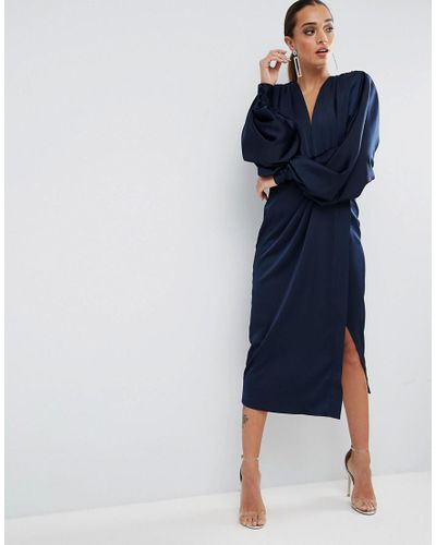 ASOS Satin Shoulder Pad Long Sleeve ...