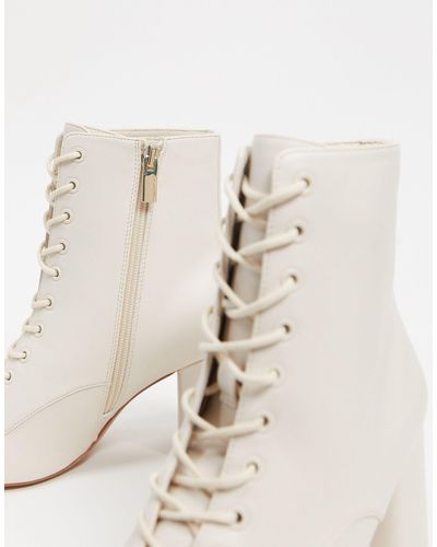 Botines blancos con cordones Stradivarius de color Blanco | Lyst