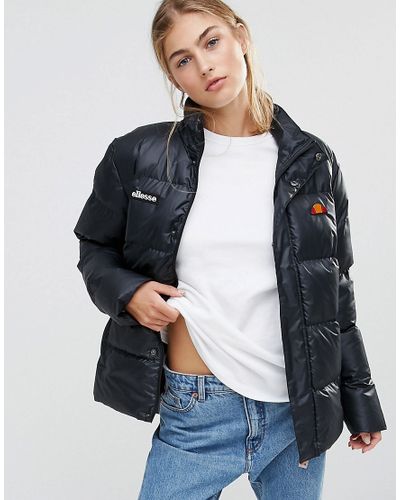 black ellesse puffer jacket