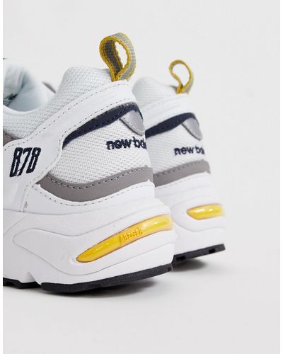 New Balance 878 White Yellow Chunky 